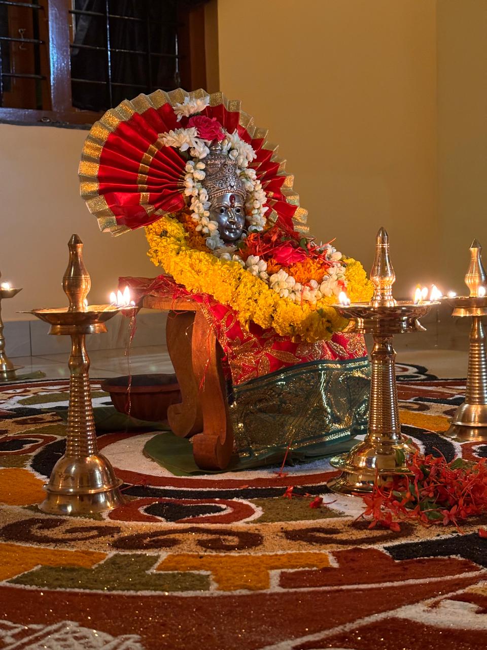 Traditional Kerala deepam lighting