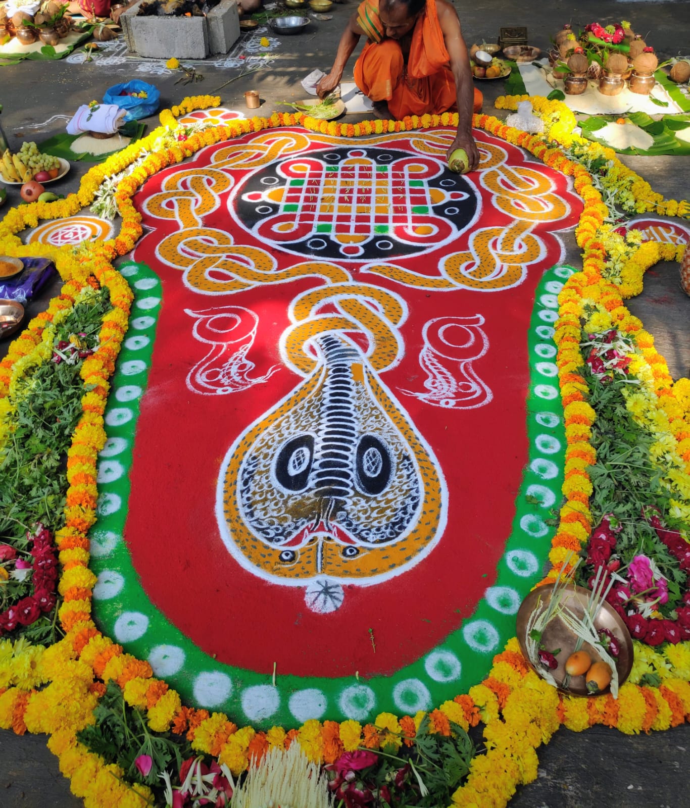 Sacred ritual flames