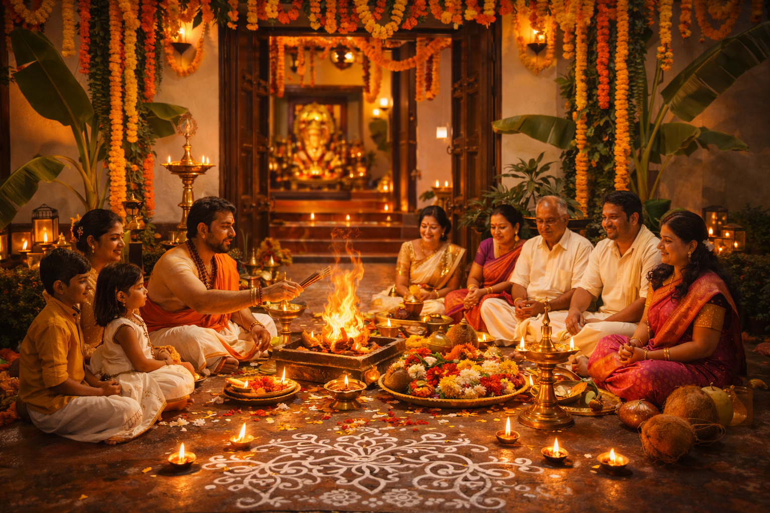 Traditional ritual in progress